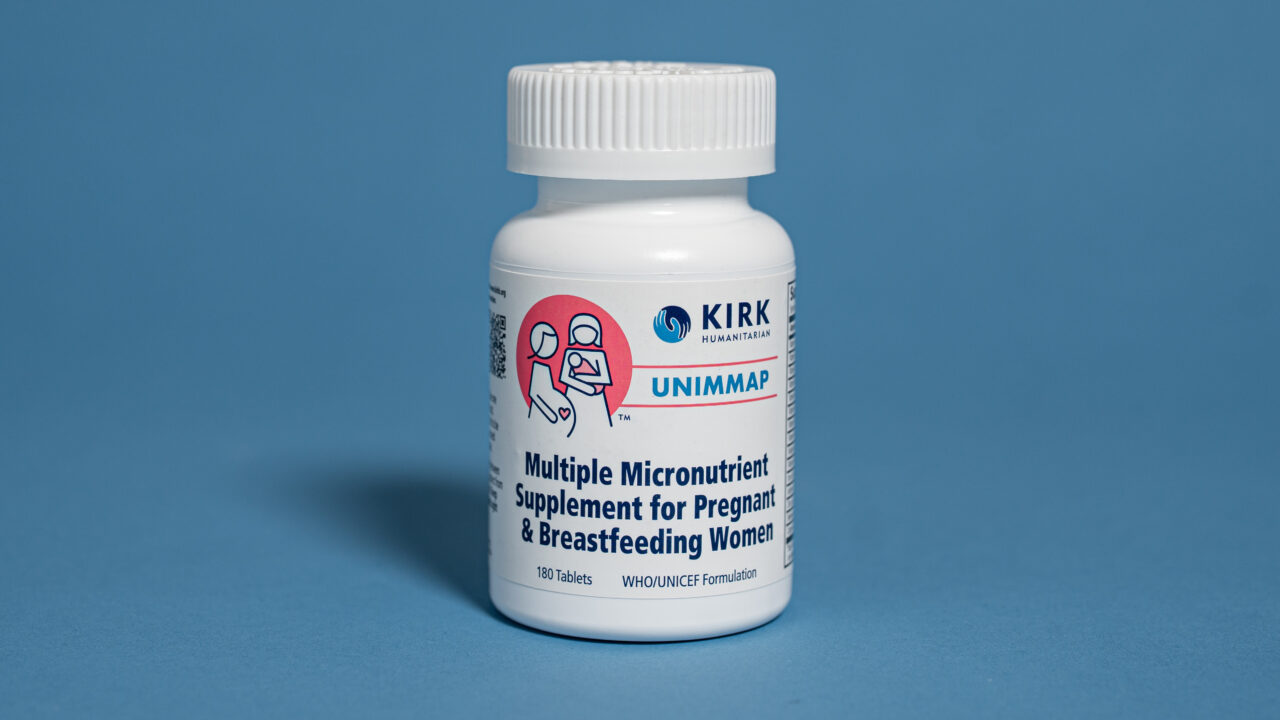 Bottle of UNIMMAP MMS prenatal supplements